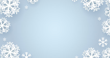 Naklejka premium Snowflake background. Winter background.