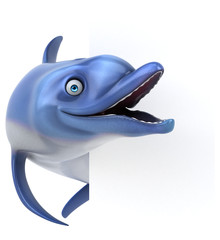 Fun Dolphin - 3D Illustration