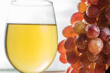 Blue grapes with green leaf healthy eating, isolated