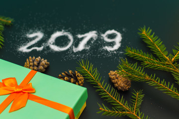 Christmas composition. Attributes of the holiday