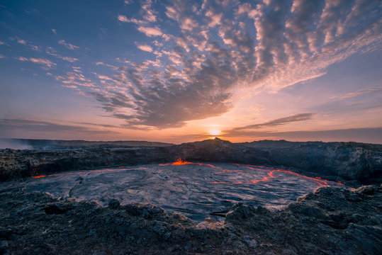 Ertale is the most active volcano of Ethiopia. This is one of the five famous volcanoes with a lava lake, as well as the world's only volcano, which has two lava lakes at once, which makes it unique.