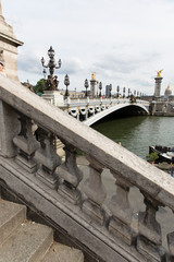 Fototapeta na wymiar Bridge Alexandre III over Seine river in Paris