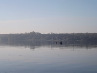 fog over lake