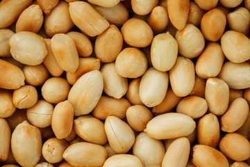 Peanut texture. food background of peanuts beans.