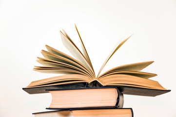 open book on a light background