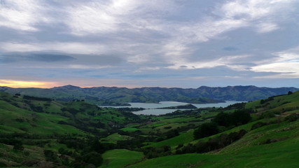 Fototapeta premium Landscape of Akaroa