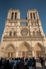 Fototapeta na wymiar Parisian landscape, Notre Dame 4eme arrondissement Detail of Notre Dame cathedral