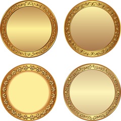 set of round golden labels