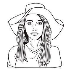 Pop art woman cartoon