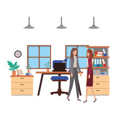 business women in the work office avatar character