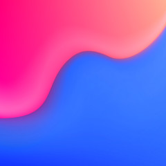 Lava lamp inspired abstract trendy background. Colorful realistic waves. Vector illustration. Design template.