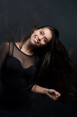 beautiful portrait sensual woman in the studio