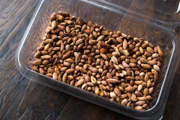 Organic Pistachio Nuts Without Shell in Plastic Box Container / Box.