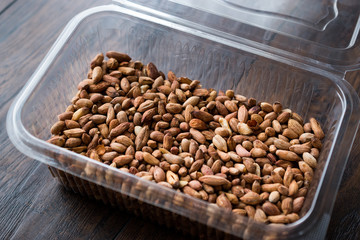 Organic Pistachio Nuts Without Shell in Plastic Box Container / Box.