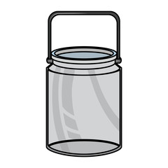 Empty glass jar