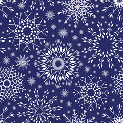 Snowflakes on Midnight Blue