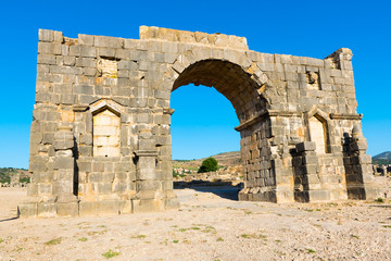 Roman Ancient city of Volubilis, Meknes, Unesco World Heritage Site in Morocco