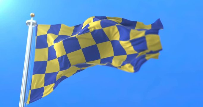 Flag of the english county of Surrey in the South East of England. Loop