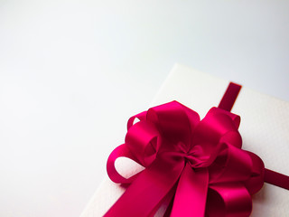 Beauty gift box on composition space 