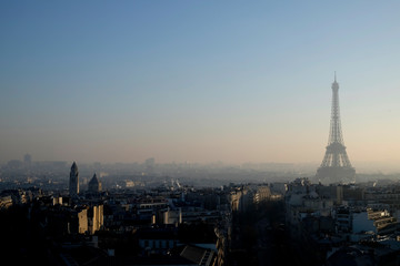 View towards Eiffel Tower in Paris