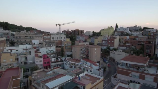 Barcelona. Buildings from a Drone. Spain. 4k Video