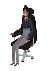 businesswoman sitting in office chair avatar character