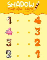 Shadow matching game template