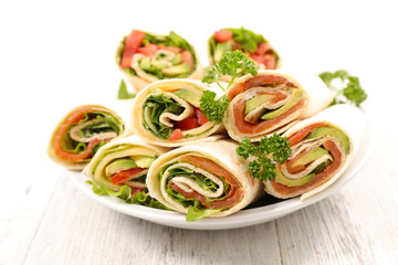 sandwich wrap, fajito or burrito