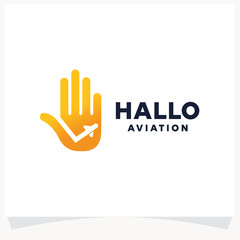 Hallo Aviation Logo Designs Template