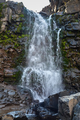 One of the thousands of waterfalls of Putorana plateau.