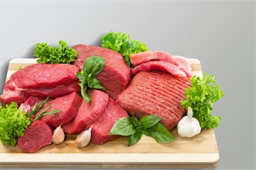 Fresh Raw Meat on Background
