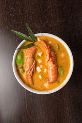 Peruvian Food: Prawns soup, called 
