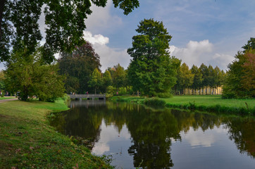 A lake at Sans souci park, Potsdam, Germany