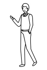 young business man avatar character