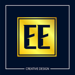 Initial Letter EE Logo Template Design Vector Illustration