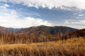 Mountain landscape. Autumn. Views of the mountain.