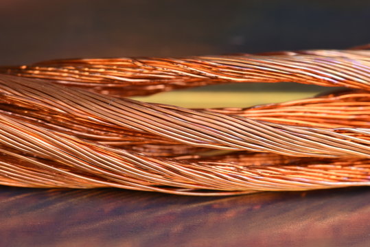 Closeup of copper wire