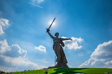 Россия, город Волгоград (Сталинград), Мамаев Курган, статуя Родина мать зовет, 21 июля 2018 года 