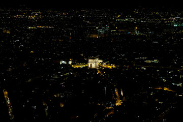 View over Paris by Night from Eiffel Tower