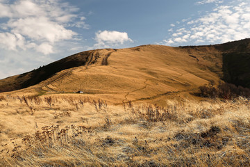Mountain autumn landscape. Views of the mountain