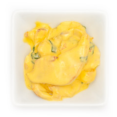 Hähnchenbrust kalt in Curry Sauce mit Mango