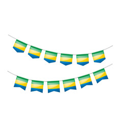 Fototapeta na wymiar Gabon flag, vector illustration on a white background.