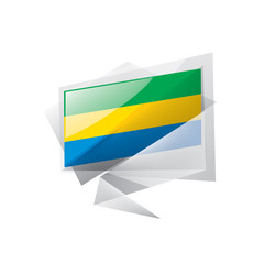 Gabon flag, vector illustration on a white background.
