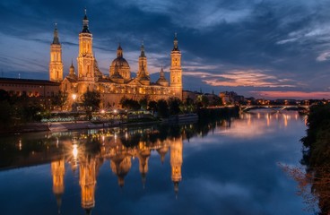 Basilica of Our Lady of the Pillar, Zaragoza, Spain.