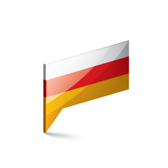 South Ossetia flag, vector illustration on a white background.