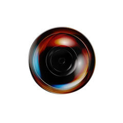 Isolated 3d Lens Security camera with remote control