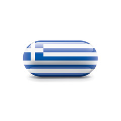 Greece flag, vector illustration on a white background.
