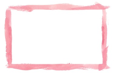 Pink Watercolor Border Frame
