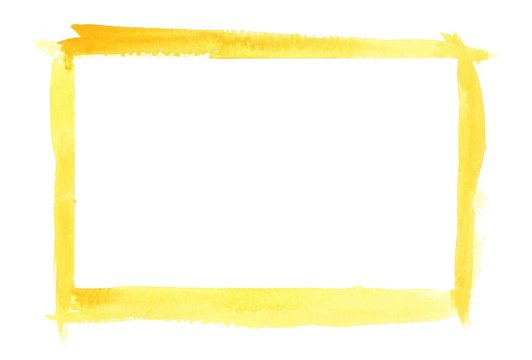 Yellow Watercolor Border Frame