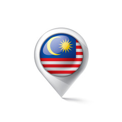 Obraz premium Malaysia flag, vector illustration on a white background.